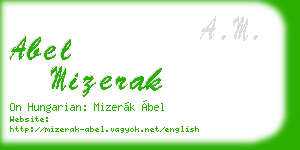 abel mizerak business card