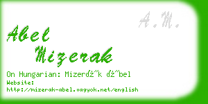 abel mizerak business card